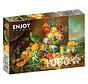 Enjoy Josef Schuster: Still Life with Fruit Flowers and a Parrot Puzzle 1000pcs