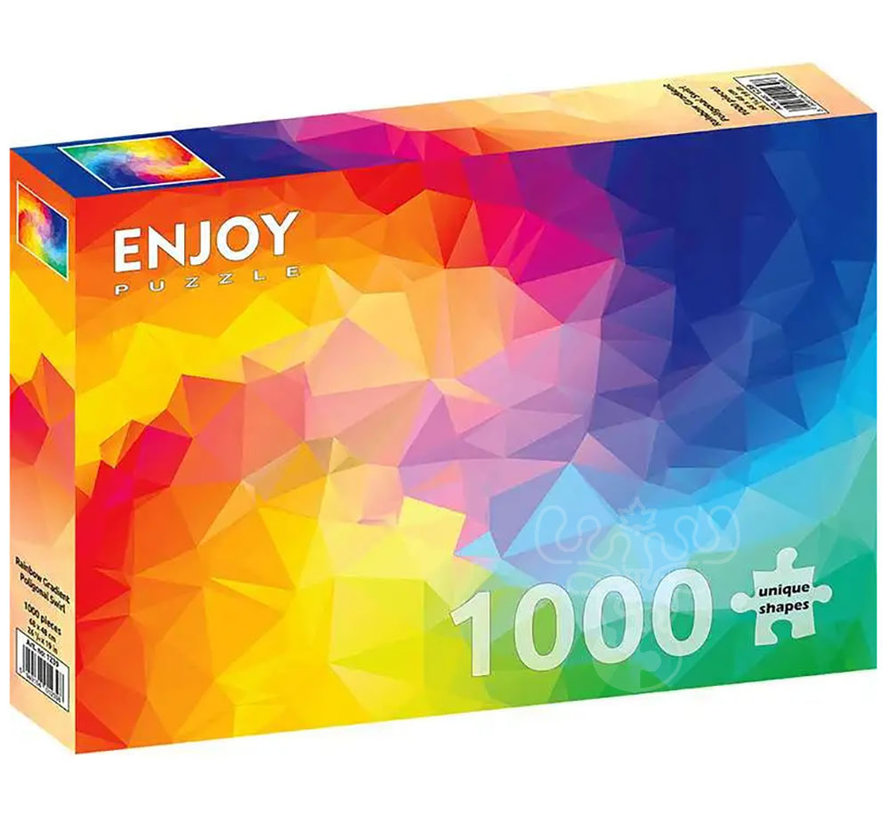 Enjoy Rainbow Gradient Poligonal Swirl Puzzle 1000pcs