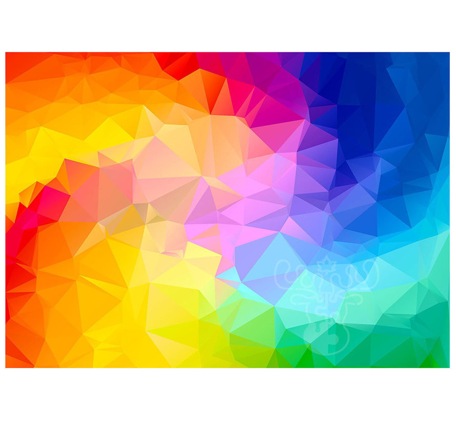 Enjoy Rainbow Gradient Poligonal Swirl Puzzle 1000pcs