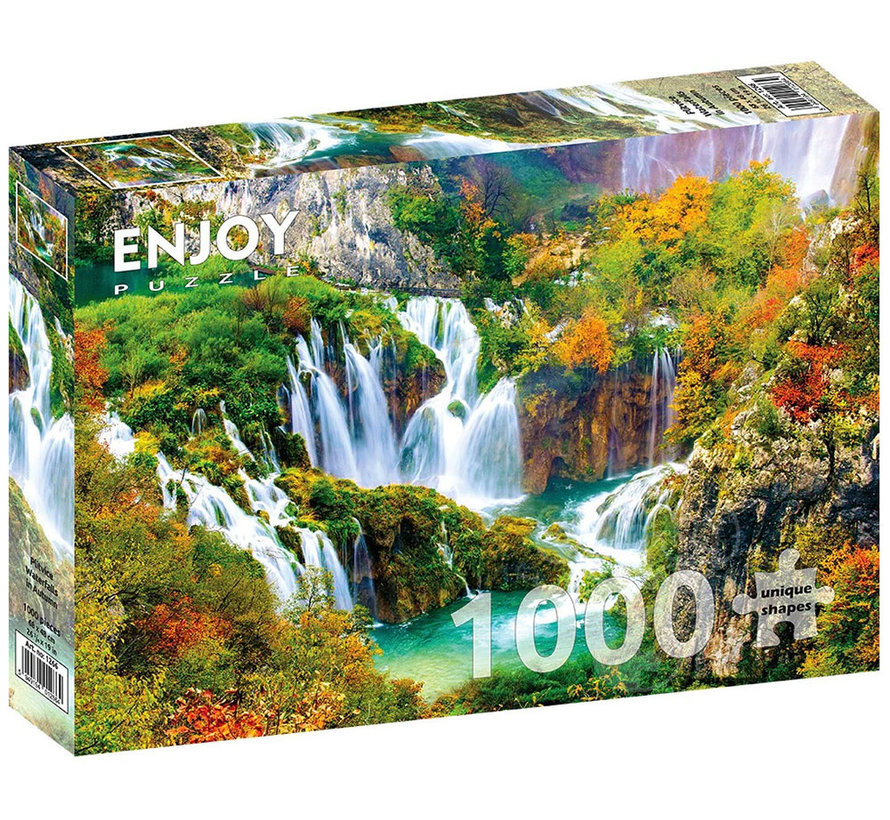 Enjoy Plitvice Waterfalls in Autumn Puzzle 1000pcs