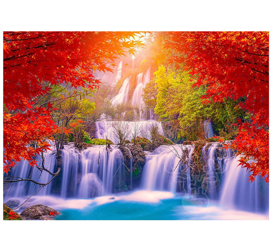 Enjoy Thee Lor Su Waterfall in Autumn, Thailand Puzzle 1000pcs