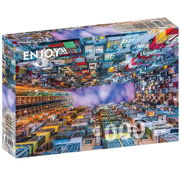 ENJOY Puzzle Enjoy Colorful Apartment Building, Hong Kong Puzzle 1000pcs