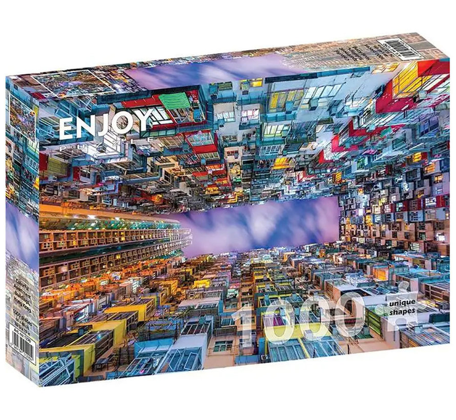 Enjoy Colorful Apartment Building, Hong Kong Puzzle 1000pcs