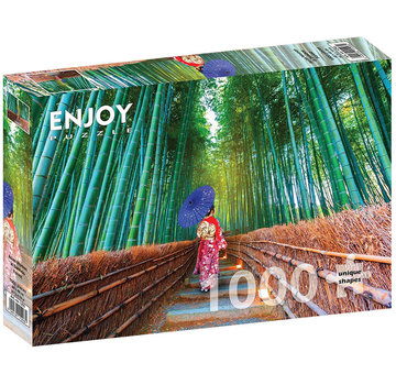 ENJOY Puzzle FINAL SALE Enjoy Asian Woman in Bamboo Forest Puzzle 1000pcs