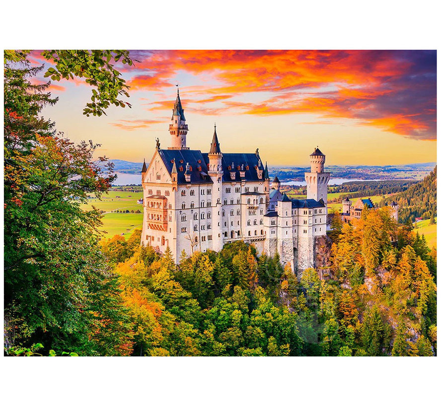 Enjoy Neuschwanstein Castle in Autumn, Germany Puzzle 1000pcs
