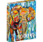 ENJOY Puzzle Enjoy Colorful Elephant Puzzle 1000pcs