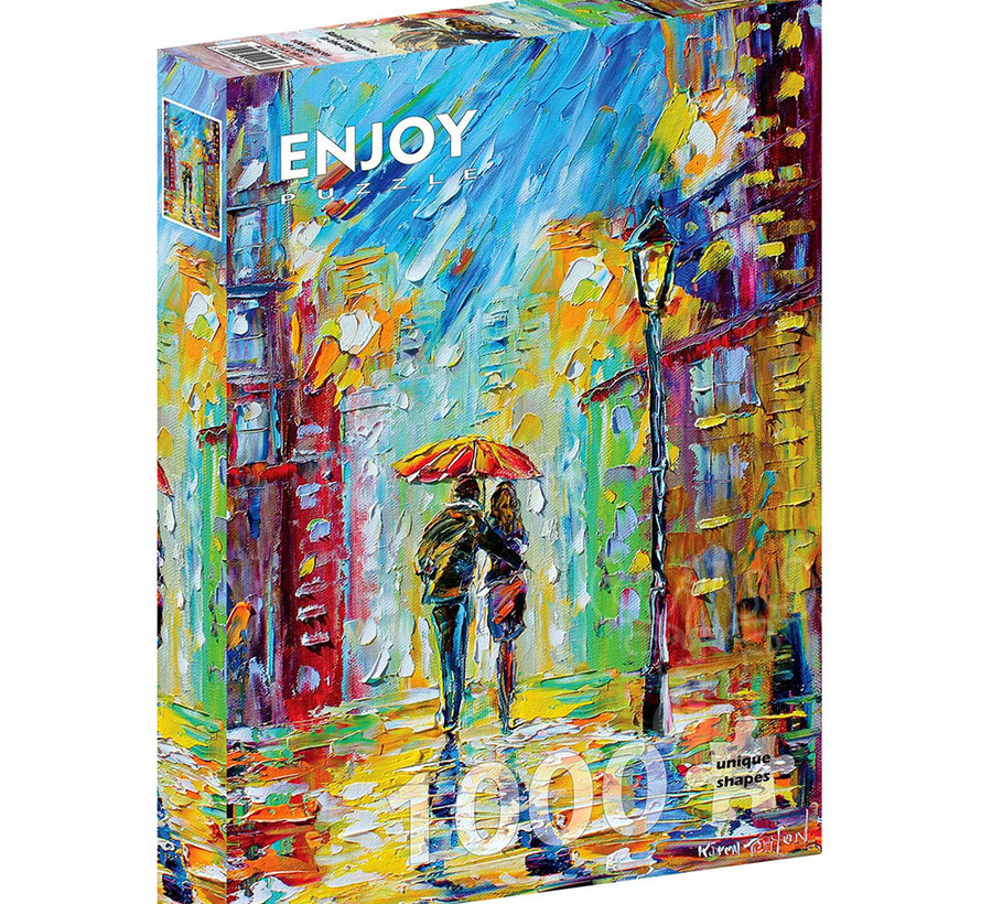 Enjoy Rainy Romance in the City Puzzle 1000pcs