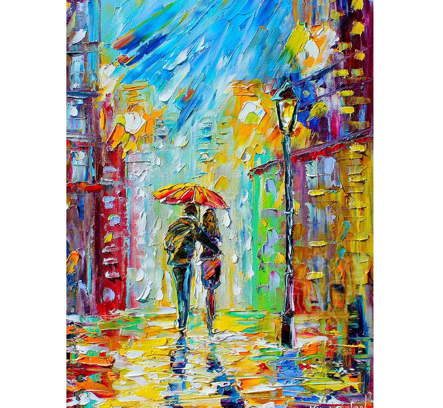 Enjoy Rainy Romance in the City Puzzle 1000pcs