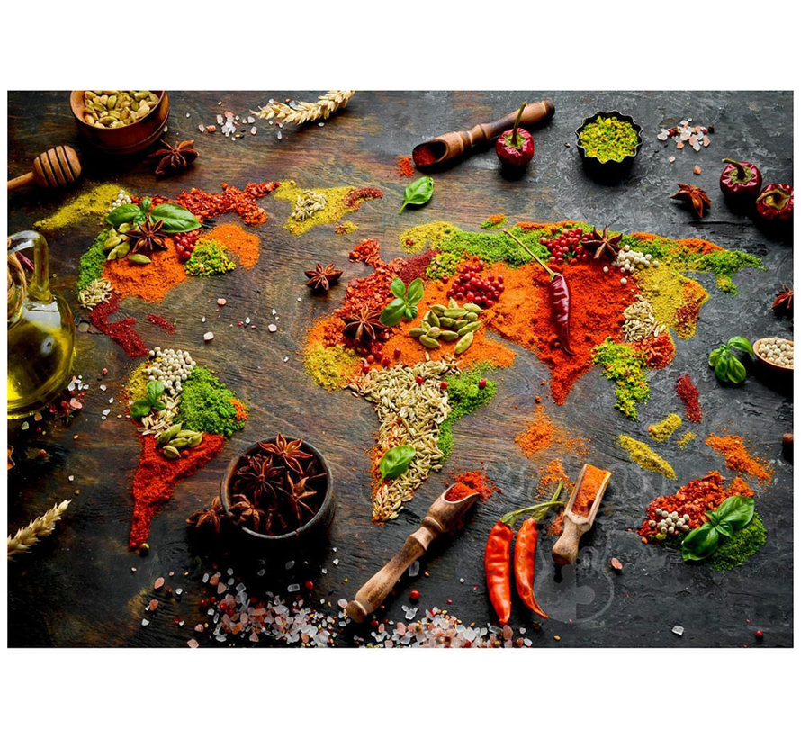 Enjoy World Map in Spices Puzzle 1000pcs