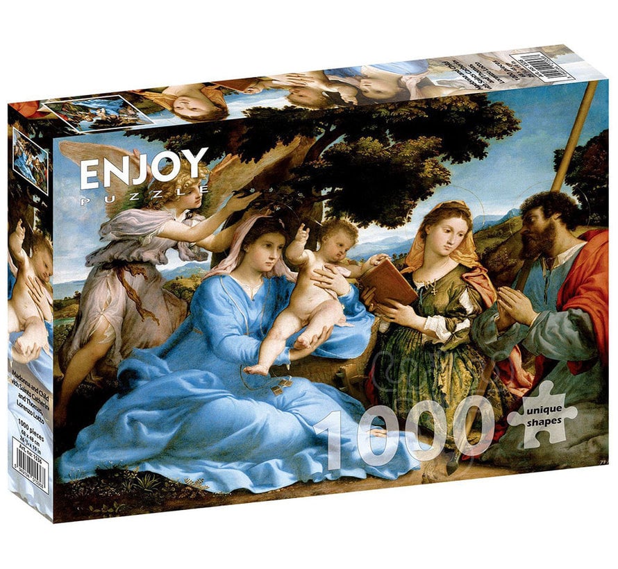 Enjoy Lorenzo Lotto: Madonna and Child with Saints Catherine and Thomas Puzzle 1000pcs