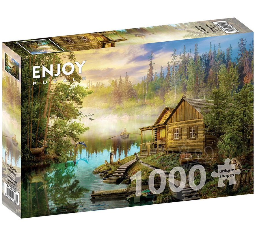 Enjoy A Log Cabin on the River Puzzle 1000pcs