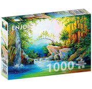 ENJOY Puzzle Enjoy In the Woods near the Waterfall Puzzle 1000pcs