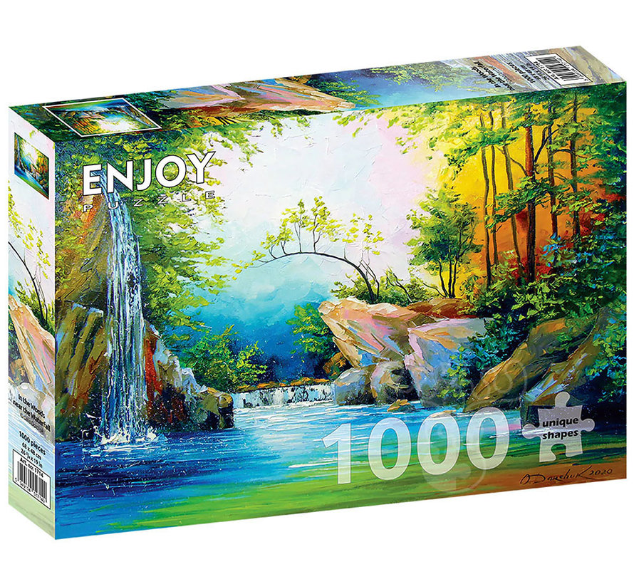 Enjoy In the Woods near the Waterfall Puzzle 1000pcs