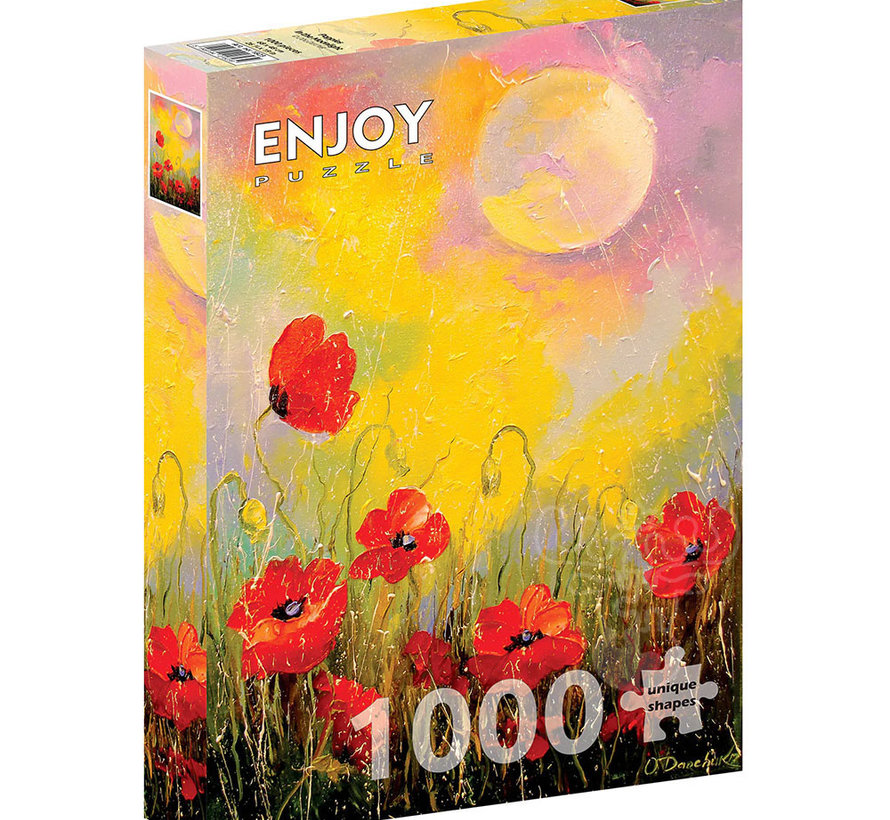 Enjoy Poppies in the Moonlight Puzzle 1000pcs