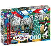 ENJOY Puzzle FINAL SALE Enjoy American Landmarks Collage Puzzle 1000pcs