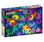 Enjoy Abstract Neon Feathers Puzzle 1000pcs