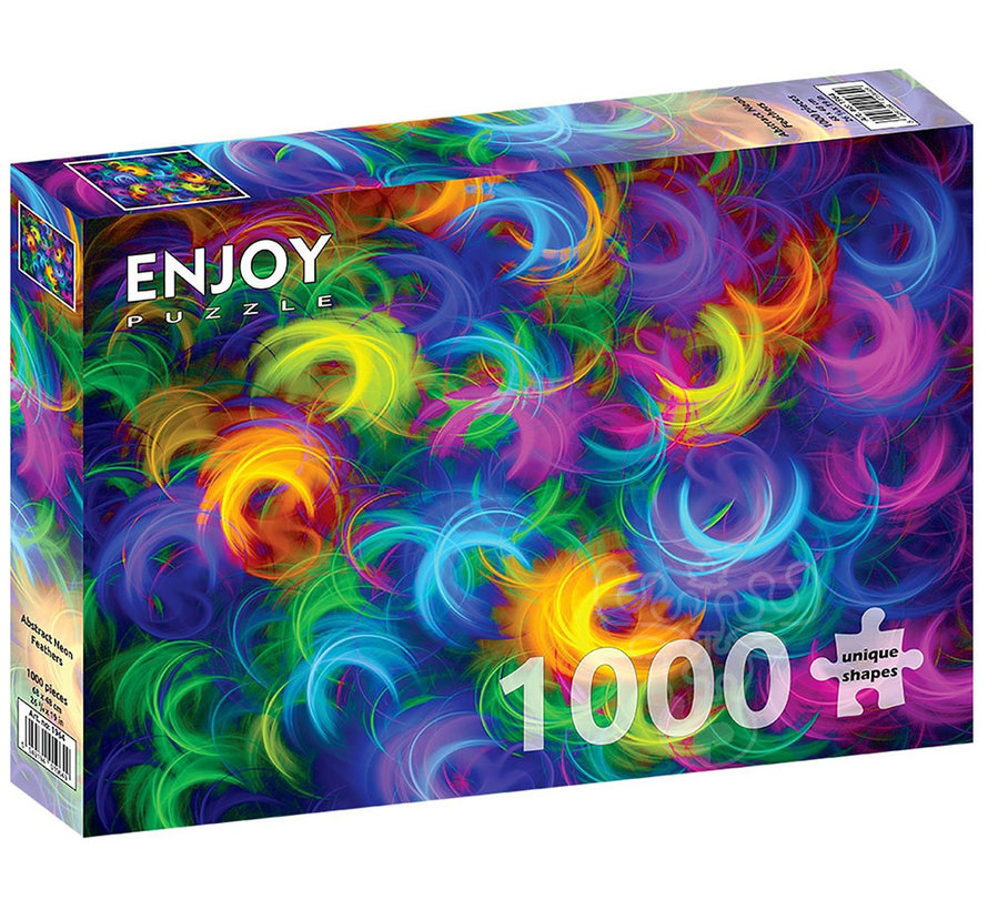 Enjoy Abstract Neon Feathers Puzzle 1000pcs