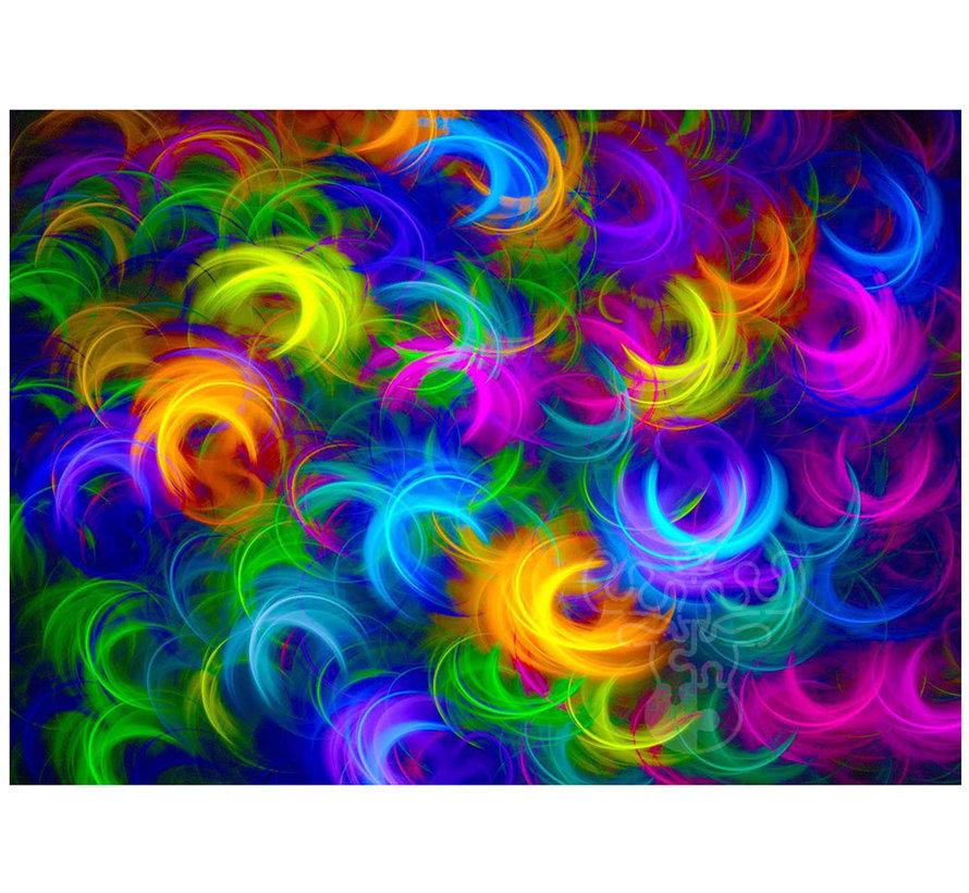 Enjoy Abstract Neon Feathers Puzzle 1000pcs