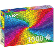 ENJOY Puzzle FINAL SALE Enjoy Stained Glass Rainbow Burst Puzzle 1000pcs