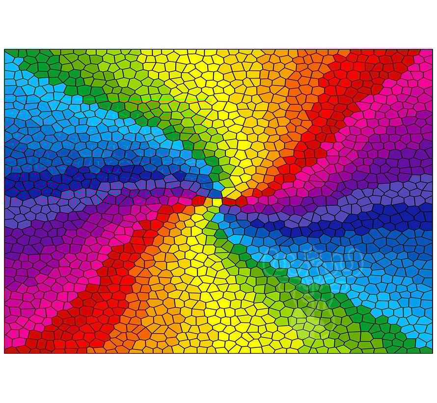 Enjoy Stained Glass Rainbow Burst Puzzle 1000pcs