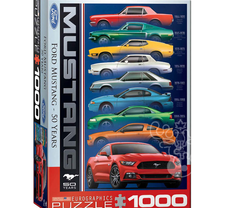 Eurographics Automotive: Ford Mustang - 50 Years Puzzle 1000pcs
