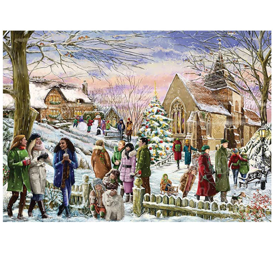 Falcon Festive Village Puzzle 1000pcs* - ORIGINAL BOX SIZE