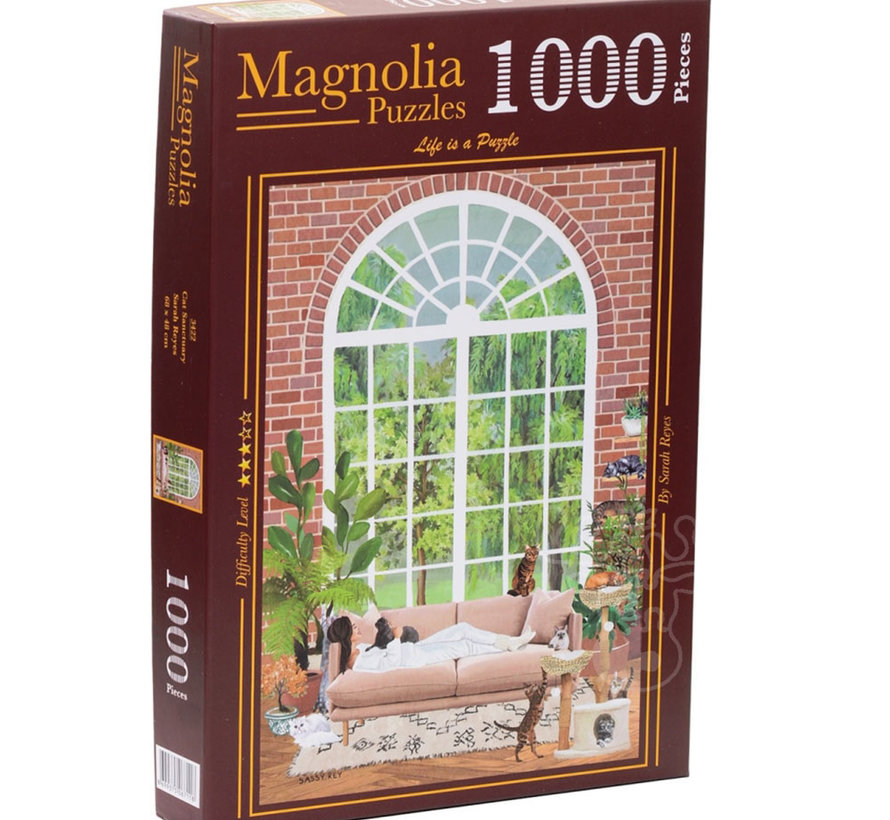 Magnolia Cat Sanctuary - Sarah Reyes Special Edition Puzzle 1000pcs