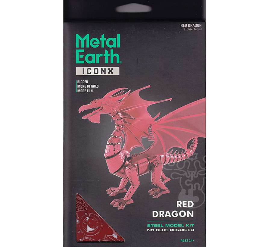 Metal Earth Iconix Red Dragon Model Kit