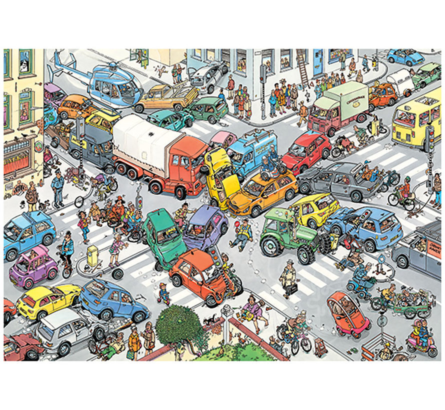 Jumbo Jan van Haasteren - Traffic Chaos By Air, Land & Sea Puzzle 2 x 1000pcs