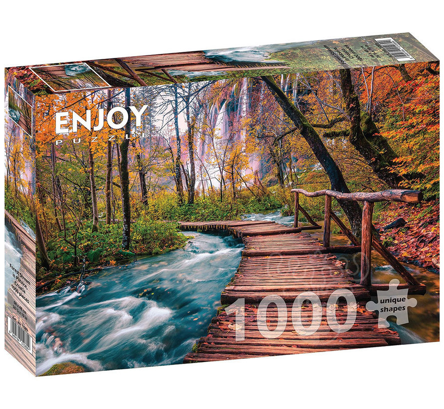 Enjoy Forest Stream in Plitvice, Croatia Puzzle 1000pcs