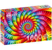 ENJOY Puzzle Enjoy Psychedelic Rainbow Spiral Puzzle 1000pcs