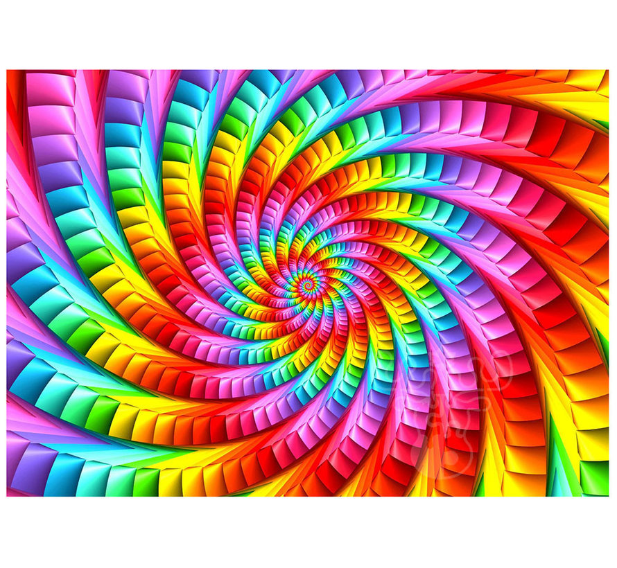 Enjoy Psychedelic Rainbow Spiral Puzzle 1000pcs