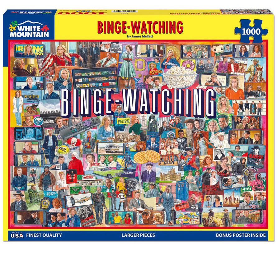 White Mountain Binge-Watching Puzzle 1000pcs
