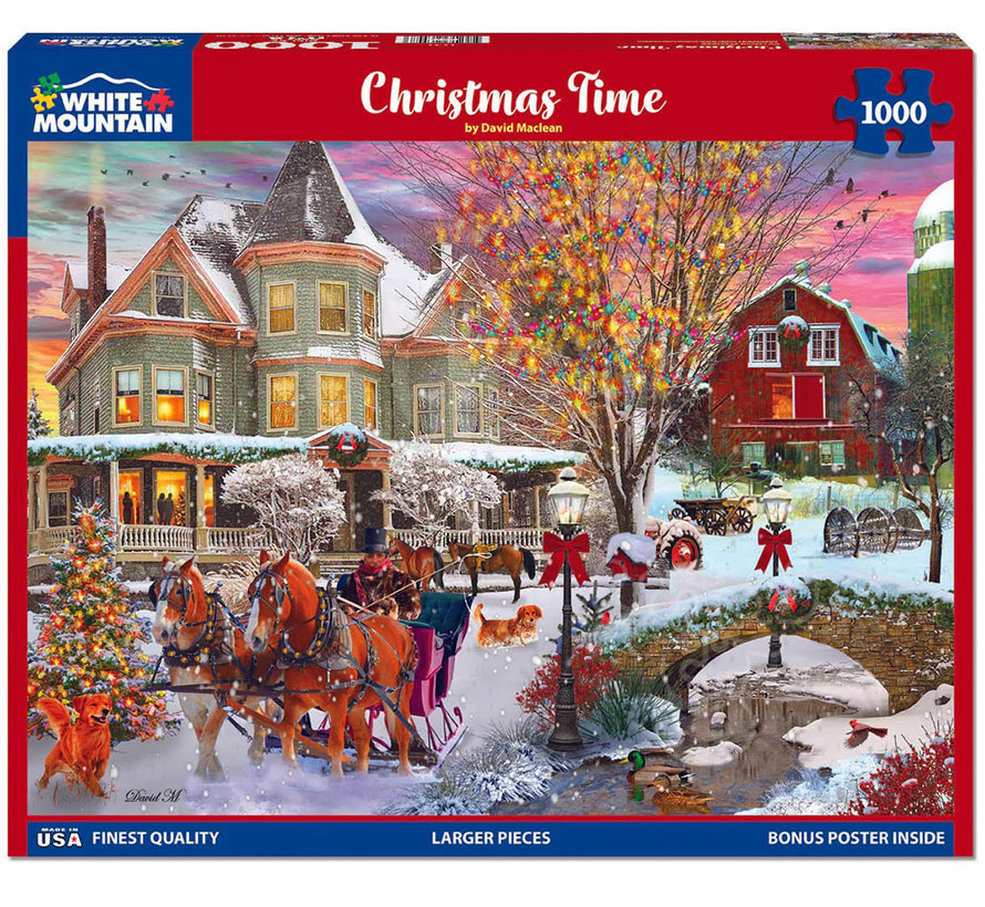 White Mountain Christmas Time Puzzle 1000pcs