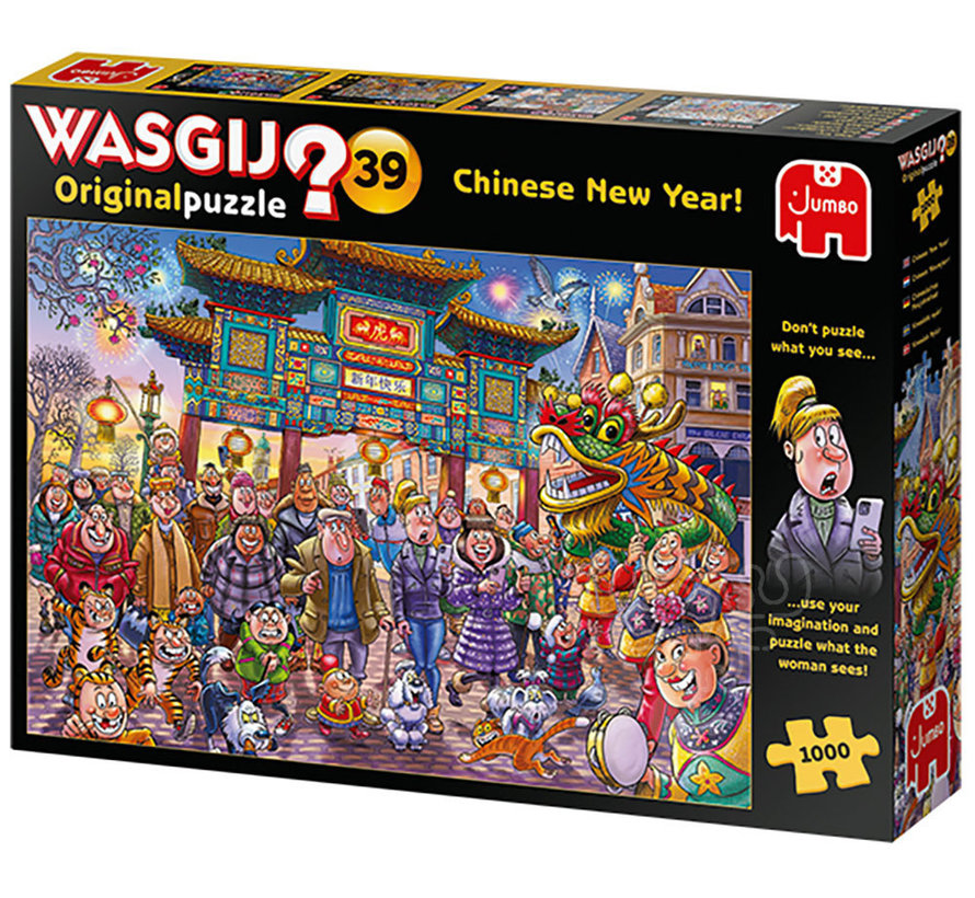Jumbo Wasgij Original 39 Chinese New Year! Puzzle 1000pcs - ORIGINAL BOX SIZE