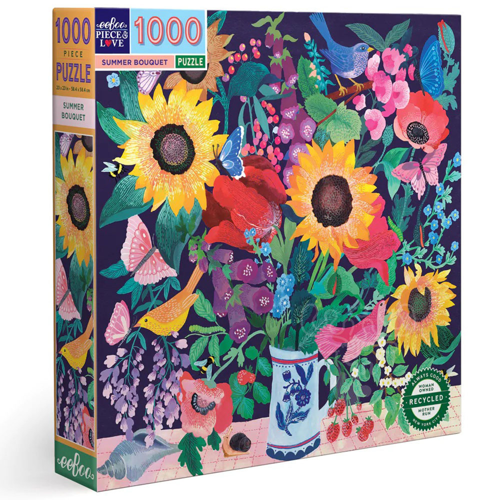 eeBoo Summer Bouquet Puzzle 1000pcs Puzzles Canada