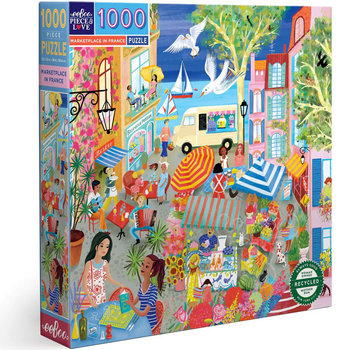 EeBoo eeBoo Marketplace in France Puzzle 1000pcs