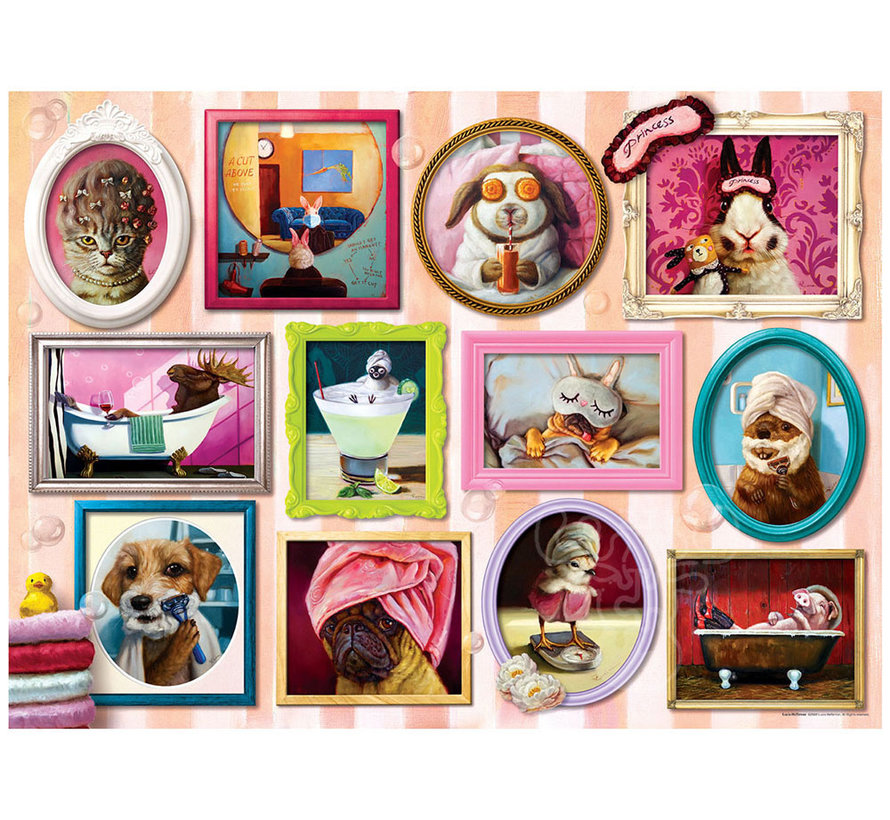 Eurographics Heffernan: A Day at the Spa Large Pieces Family Puzzle 500pcs