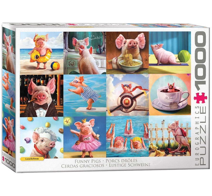 Eurographics Heffernan: Funny Pigs Puzzle 1000pcs
