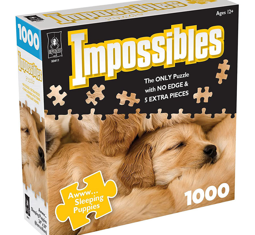BePuzzled Impossibles Awww...Sleeping Puppies Puzzle 1000pcs