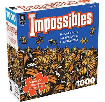 University Games BePuzzled Impossibles Nature's Beauty...Butterflies Puzzle 1000pcs