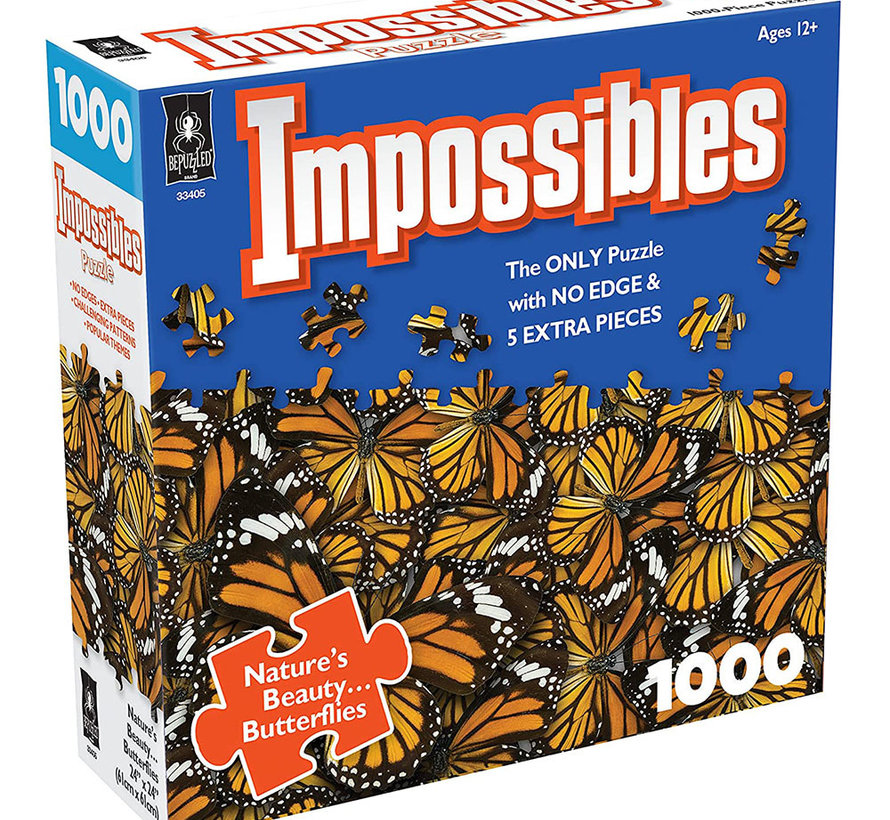 BePuzzled Impossibles Nature's Beauty...Butterflies Puzzle 1000pcs