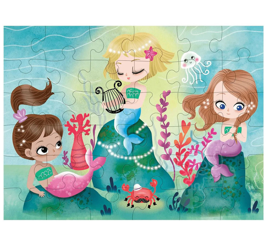 Mudpuppy Puzzle to Go Mermaids Puzzle 36pcs