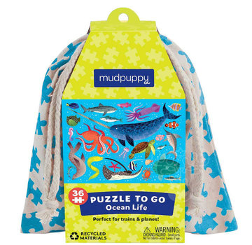 Mudpuppy Mudpuppy Puzzle to Go Ocean Life Puzzle 36pcs
