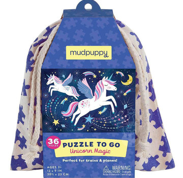 Mudpuppy Mudpuppy Puzzle to Go Unicorn Magic Puzzle 36pcs