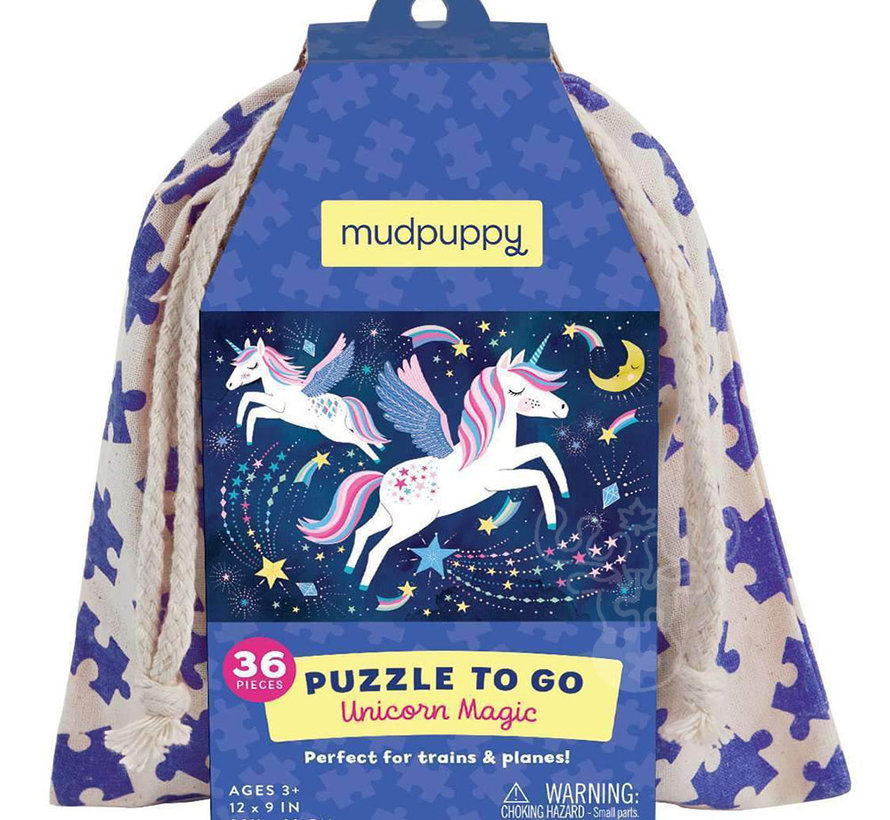 Mudpuppy Puzzle to Go Unicorn Magic Puzzle 36pcs
