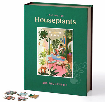 Galison Galison Lighting 101: Houseplants Book Puzzle 500pcs