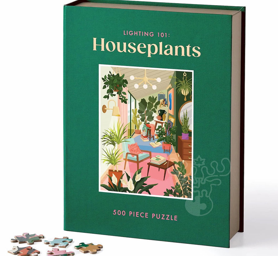 Galison Lighting 101: Houseplants Puzzle 500pcs in a Book Box