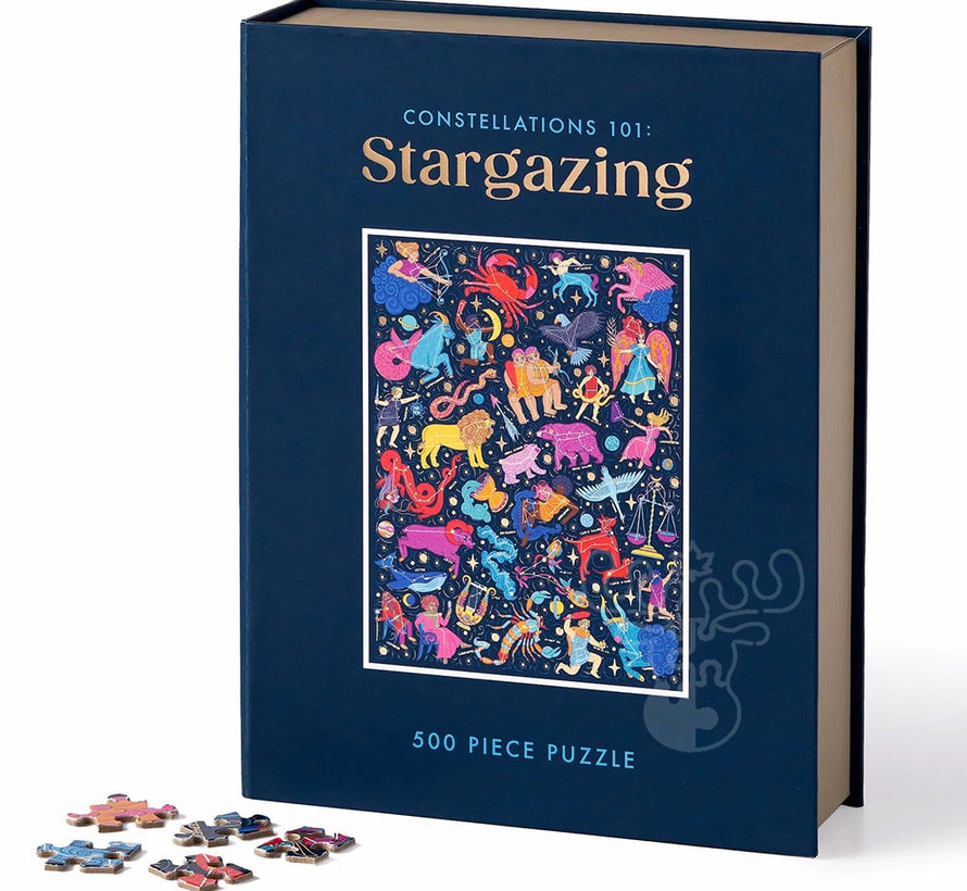 Galison Constellations 101: Stargazing Book Puzzle 500pcs