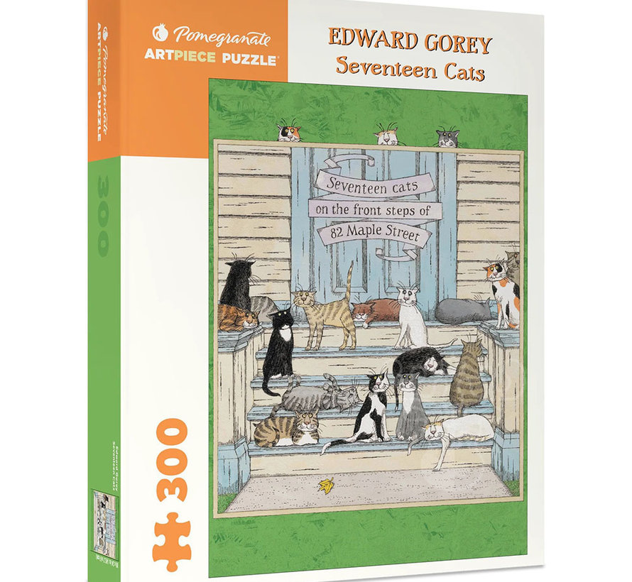 Pomegranate Gorey, Edward: Seventeen Cats Puzzle 300pcs